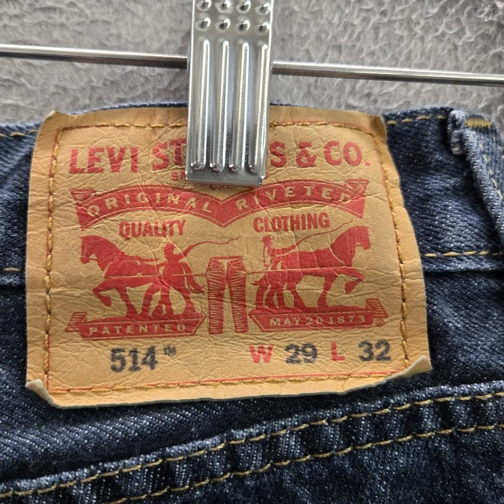 Levi's 514 Men Jeans 29X32 Blue Denim‎ Straight Fit 29